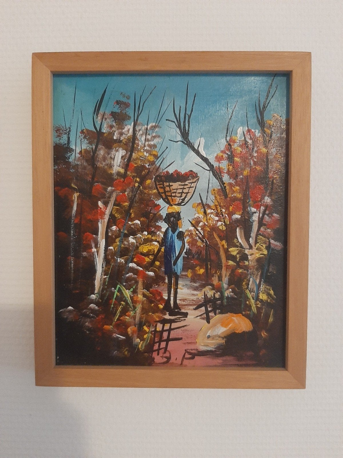 Schilderij Afrikaanse vrouw, Ophalen of Verzenden