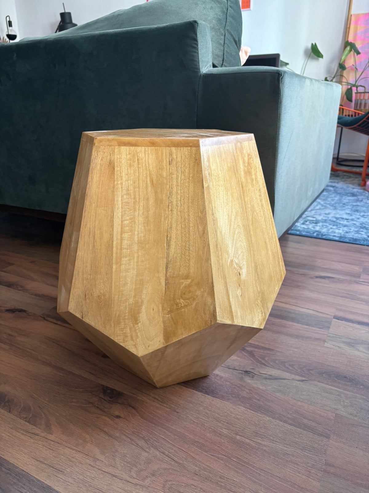 Bijzettafel hoekig hout | Woonexpress, Huis en Inrichting, Tafels | Bijzettafels, Ophalen, Minder dan 45 cm, Minder dan 55 cm