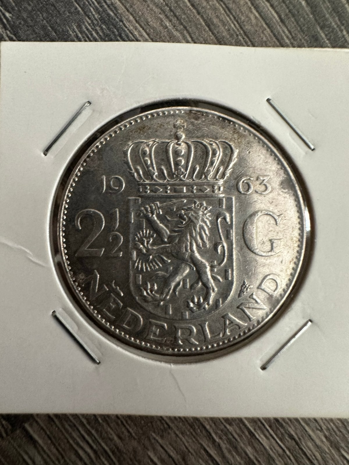Zilveren 2½ Gulden Koningin Juliana 1963, Koningin Juliana, Verzenden, Zilver, Losse munt