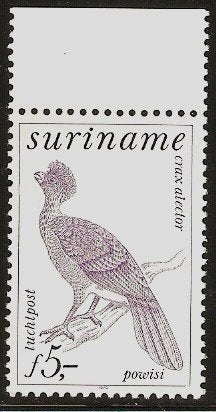 Rep-Suriname 156 zegel met tab boven vogel., Postzegels en Munten, Verzenden, Postfris