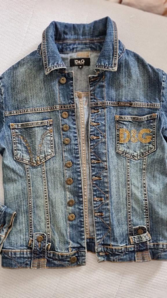D&G dames spijkerjasje maat 38, Blauw, Ophalen of Verzenden, Gedragen, Maat 38/40 (M)