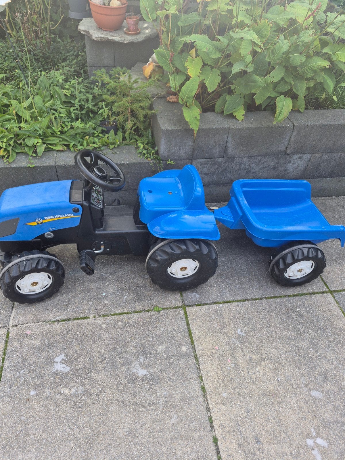New Holland Traptractor met Aanhanger - Blauw, Ophalen, Gebruikt