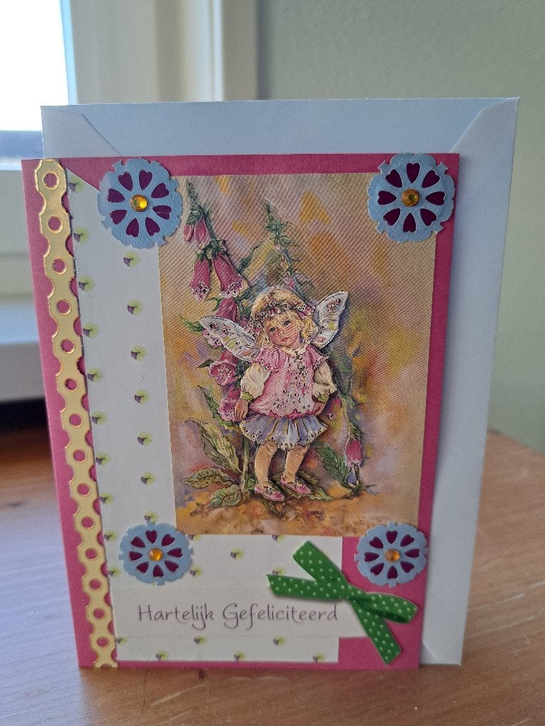 drie d kaart gefeliciteerd fairy, Ophalen of Verzenden, Nieuw, Fantasie