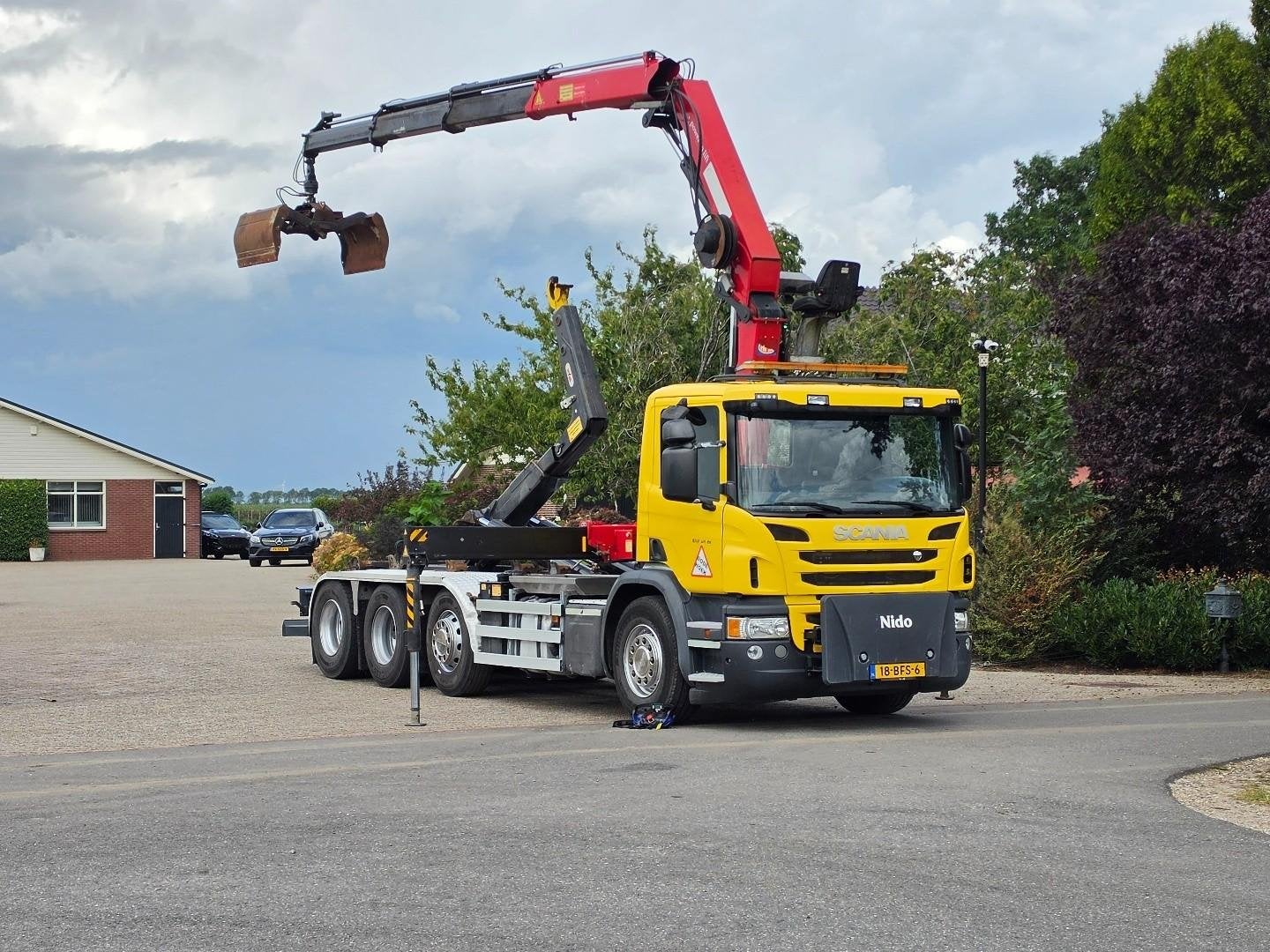 Scania P450 8x2!KRAAN/HAAK! EX GEMEENTE!EURO6! DK1272, Auto's, Automaat, Euro 6, Scania, Bedrijf