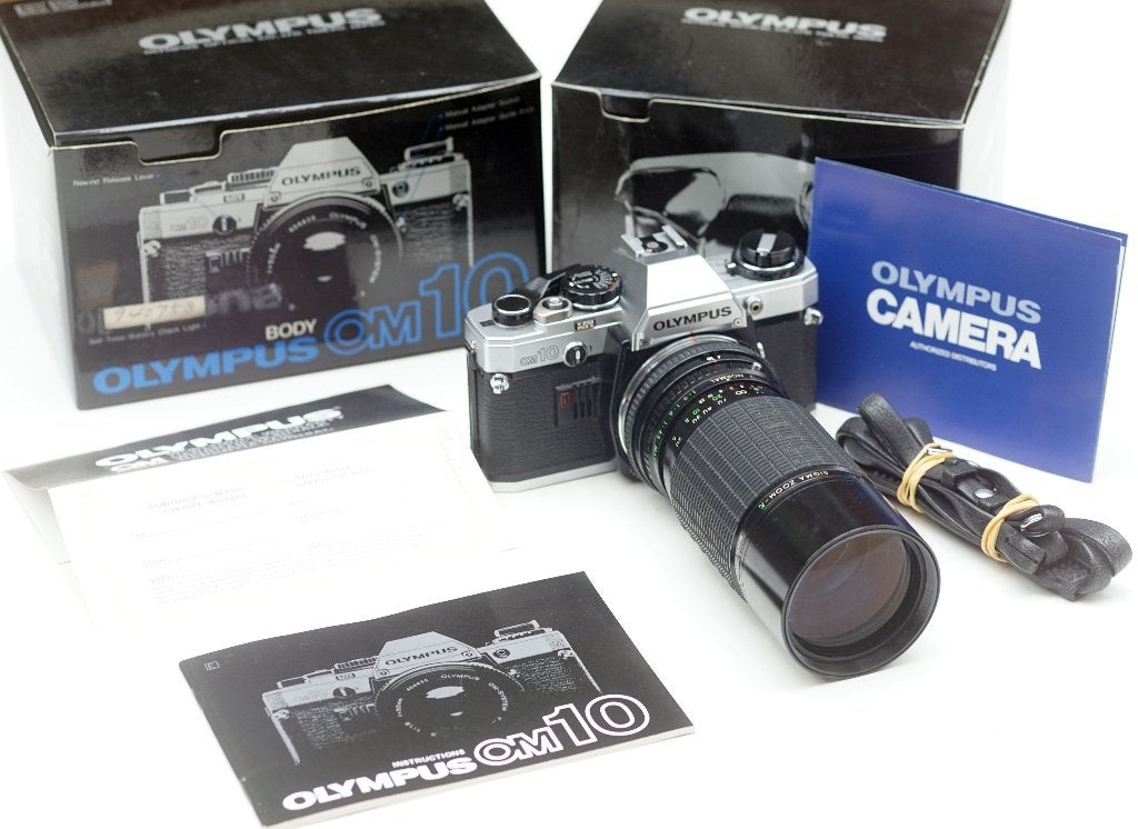 Olympus OM10 (101812) met Sigma MC (880025) 100-200mm f/4.5, Ophalen of Verzenden, Gebruikt, Compact, Olympus