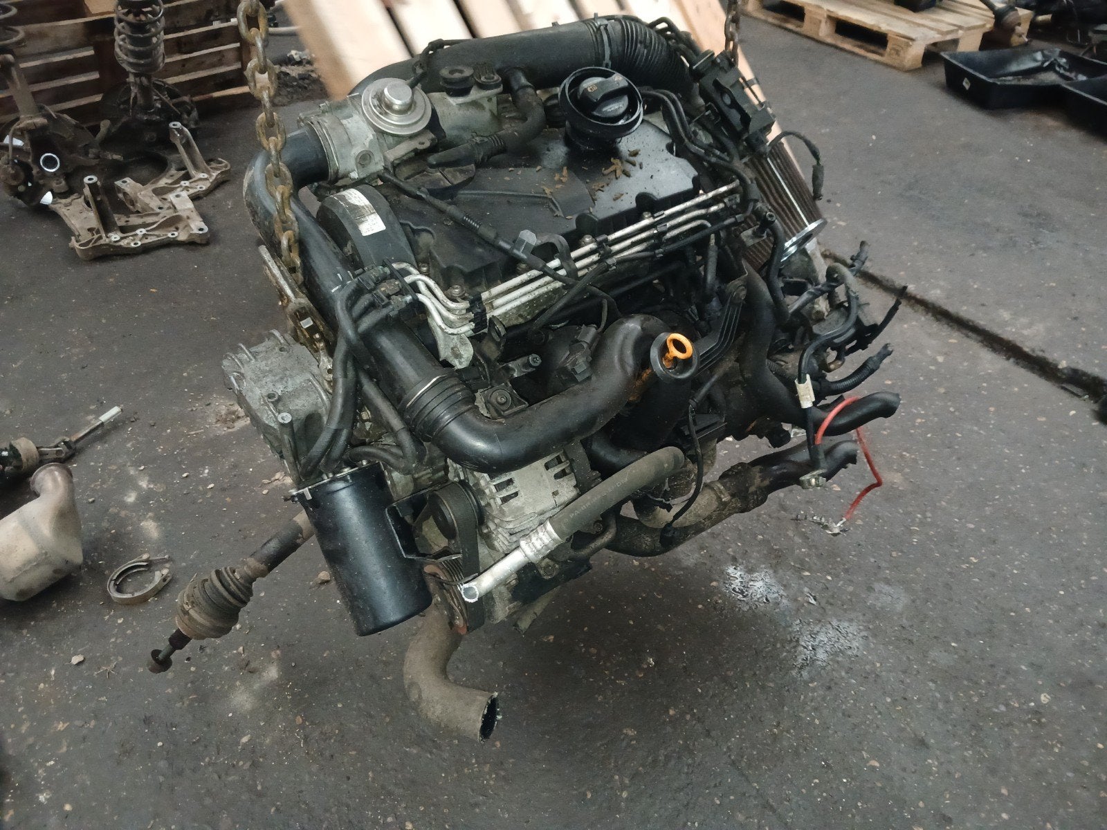 1.9 tdi motorblok incl versnellingsbak vw golf 5, Ophalen of Verzenden