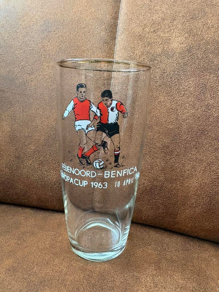 Uniek verzamel item Feijenoord bierglas, Ophalen of Verzenden, Zo goed als nieuw, Bierglas