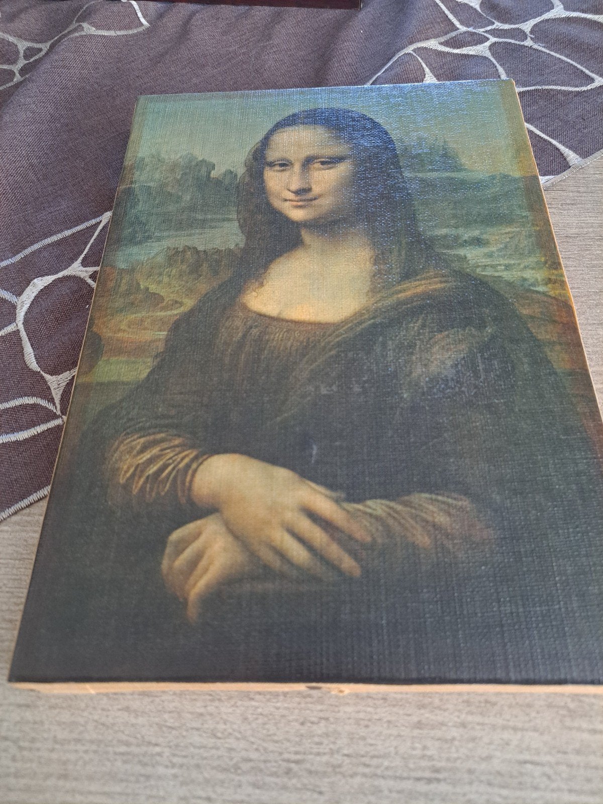 Te koop zeer mooie schilderij mona lisa op doek, Ophalen of Verzenden