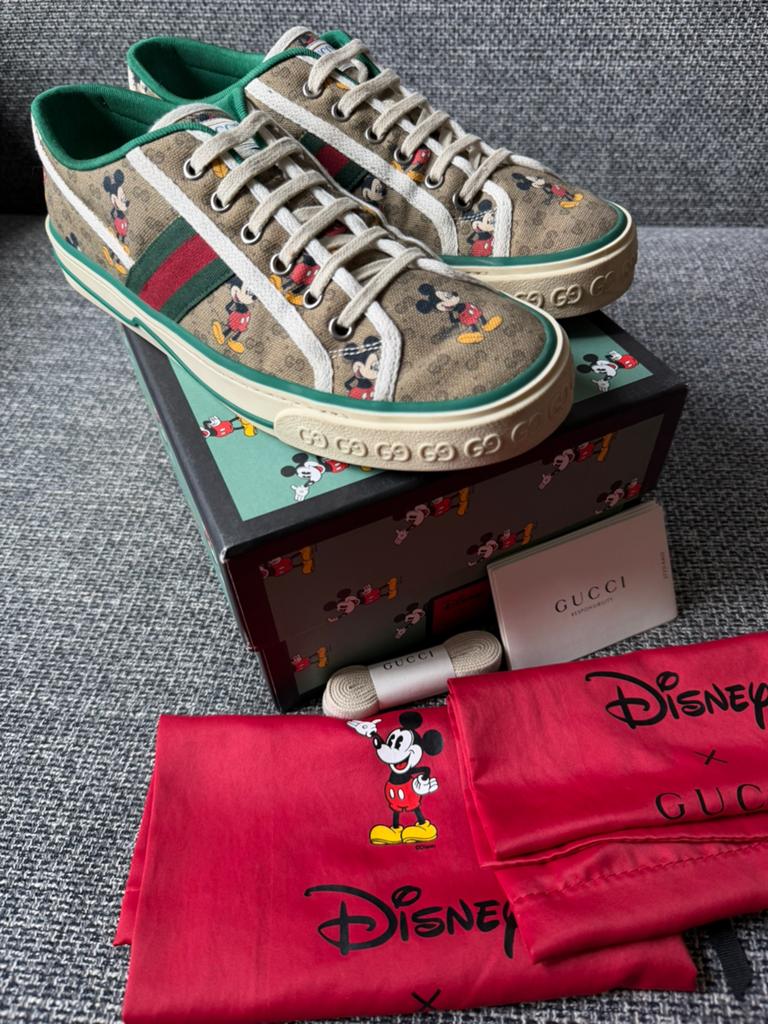 Disney x Gucci Tennis 1977 Limited Edition Sneakers Maat 42, Overige kleuren, Ophalen of Verzenden, Sneakers of Gympen, Gedragen