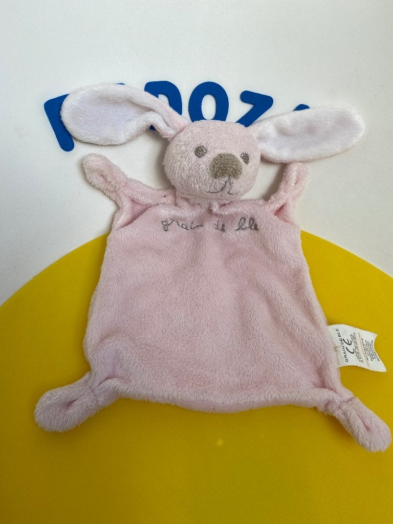 K2629 Grain de ble doekje konijn roze, Kinderen en Baby's, Ophalen of Verzenden, Zo goed als nieuw, Konijn