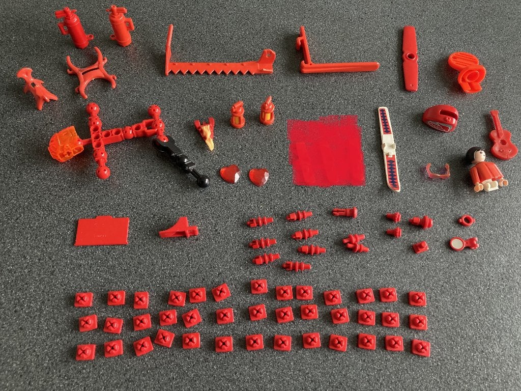 Playmobil onderdelen rood wit blauw geel groen paars oranje, Ophalen of Verzenden, Zo goed als nieuw, Losse onderdelen