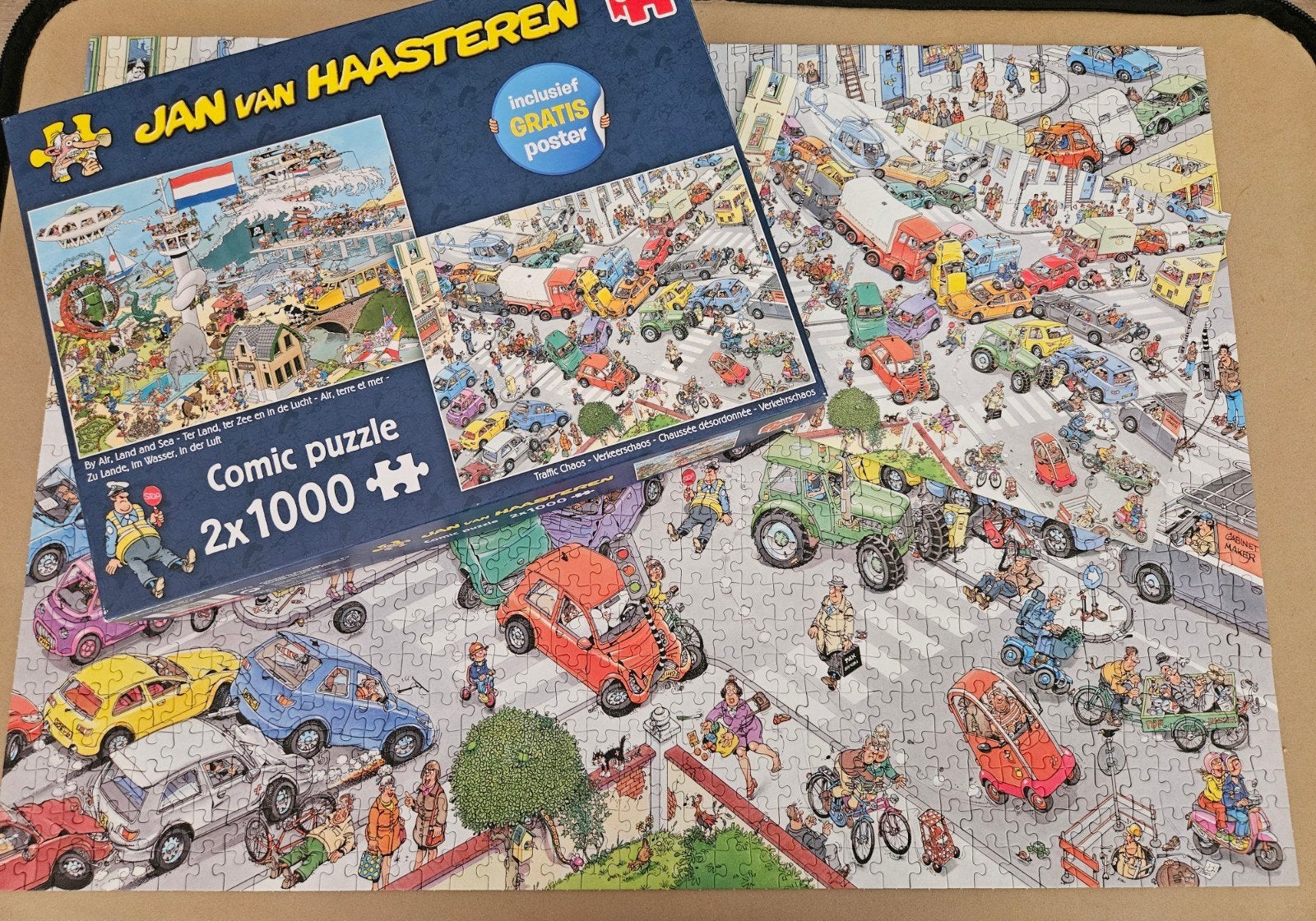 Jan van Haasteren, 2 x 1000 stukjes, Ophalen, 500 t/m 1500 stukjes, Zo goed als nieuw, Legpuzzel
