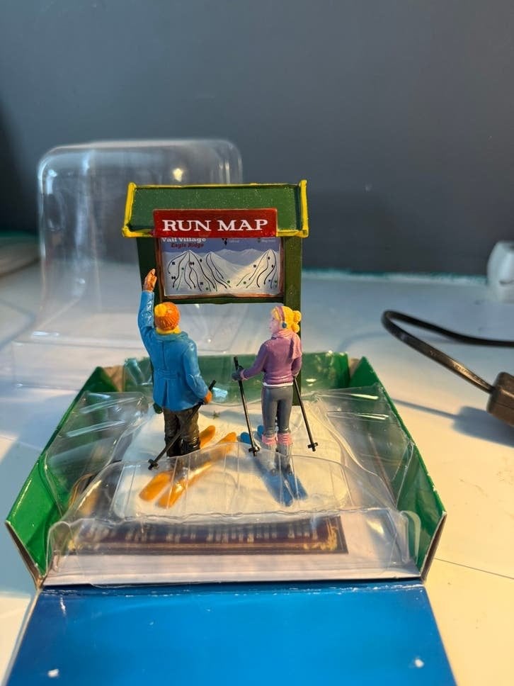 Kerstdrop decoratie skiers, Ophalen of Verzenden, Zo goed als nieuw