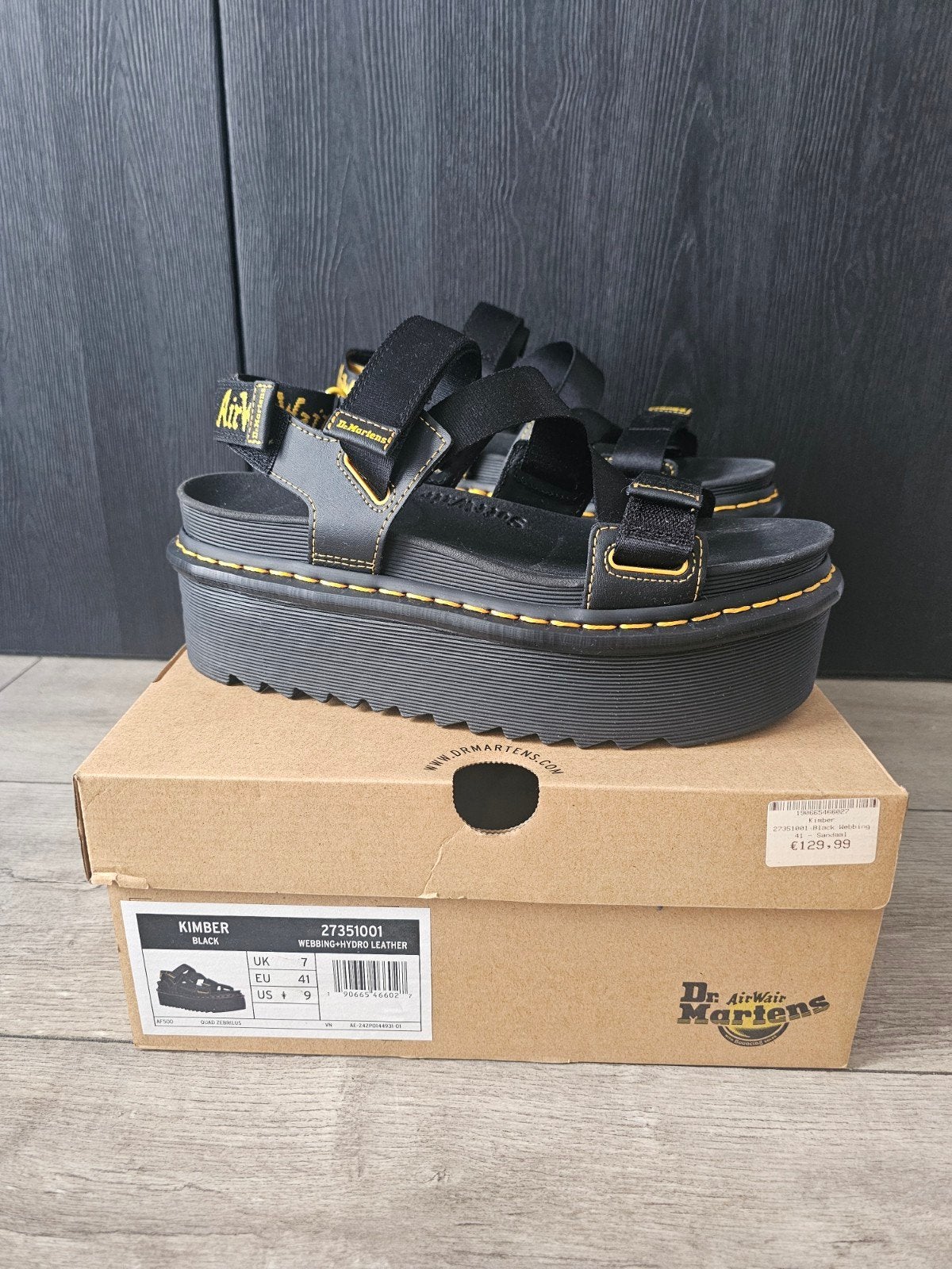 Dr. Martens Kimber Sandalen Zwart Maat 41 Nieuw, Zwart, Nieuw, Dr. Martens, Sandalen of Muiltjes