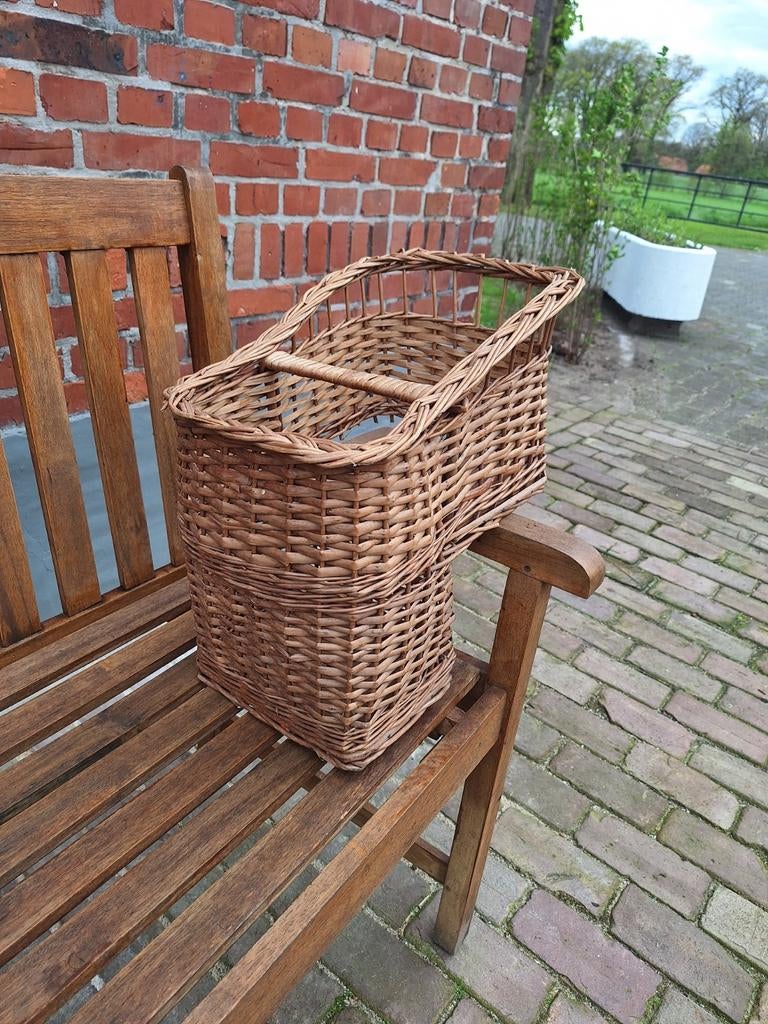 Vintage rieten poppenmandje voor achterop, Ophalen, Gebruikt, Babypop