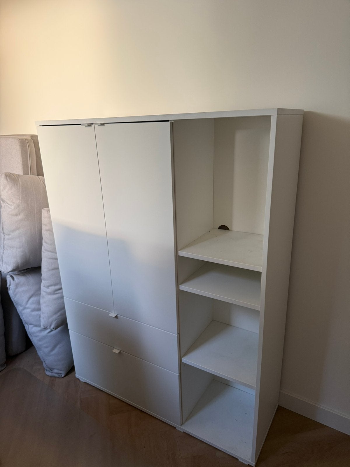 Vihals opbergkast wit 105x37x140, Huis en Inrichting, Ophalen, Zo goed als nieuw