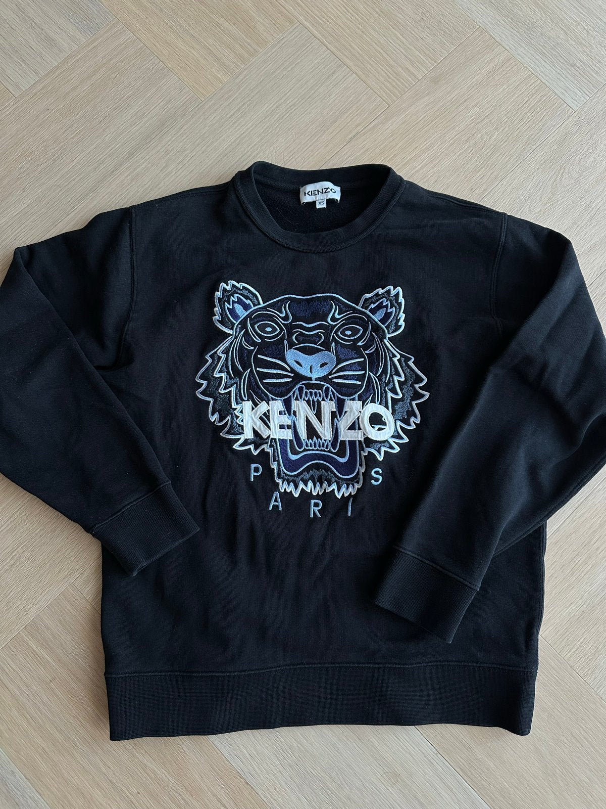 Kenzo Sweater Maat XS Zwart met Tijgerprint, Ophalen of Verzenden, Gedragen, Maat 34 (XS) of kleiner, Zwart