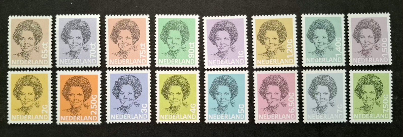 Nederland 1981-1990 nvph nr 1237-1252 Koningin Beatrix, Postzegels en Munten, Ophalen of Verzenden, Postfris