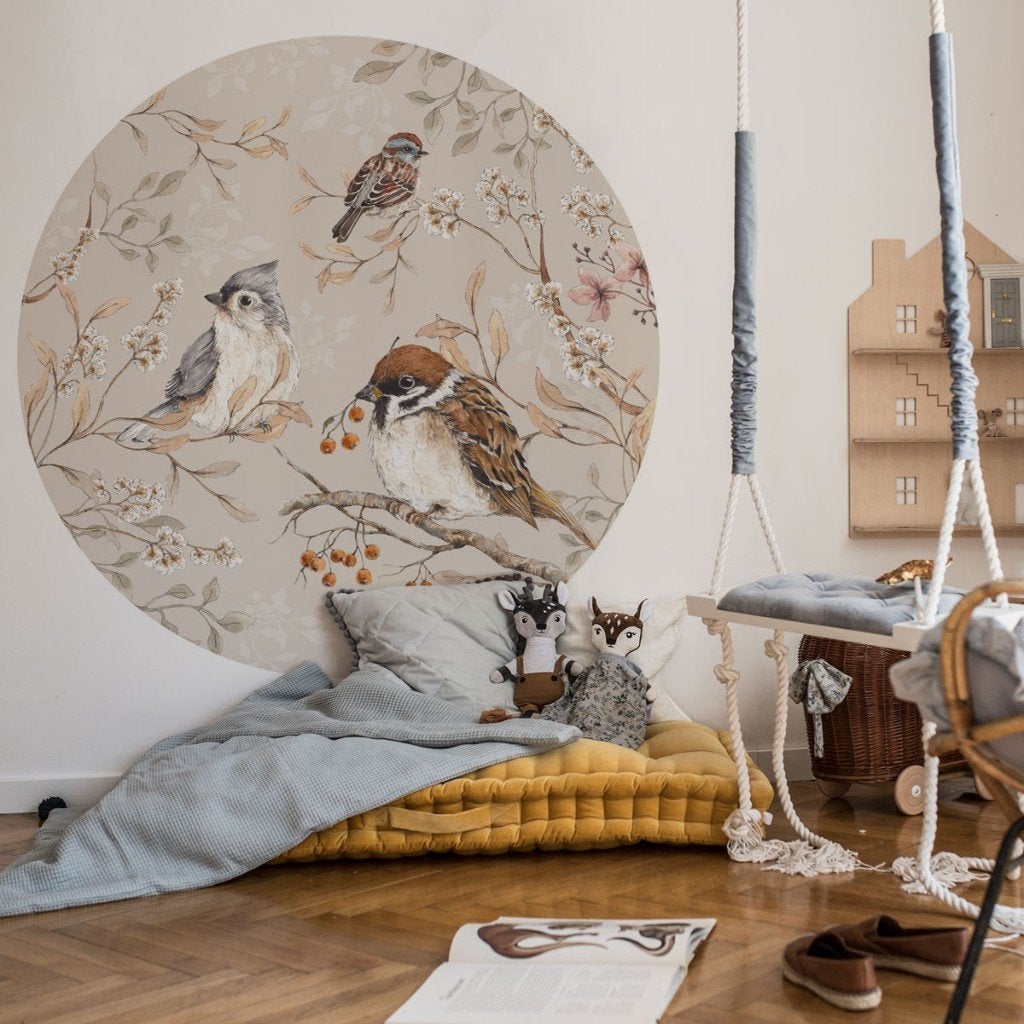 Muursticker Wanddecoratie Cirkel Vogels Dekornik, Polskiego Czerwonego Krzyża 21/22, 41-260 Sławków, Nieuw, DEKORNIK LIMITED LIABILITY COMPANY
