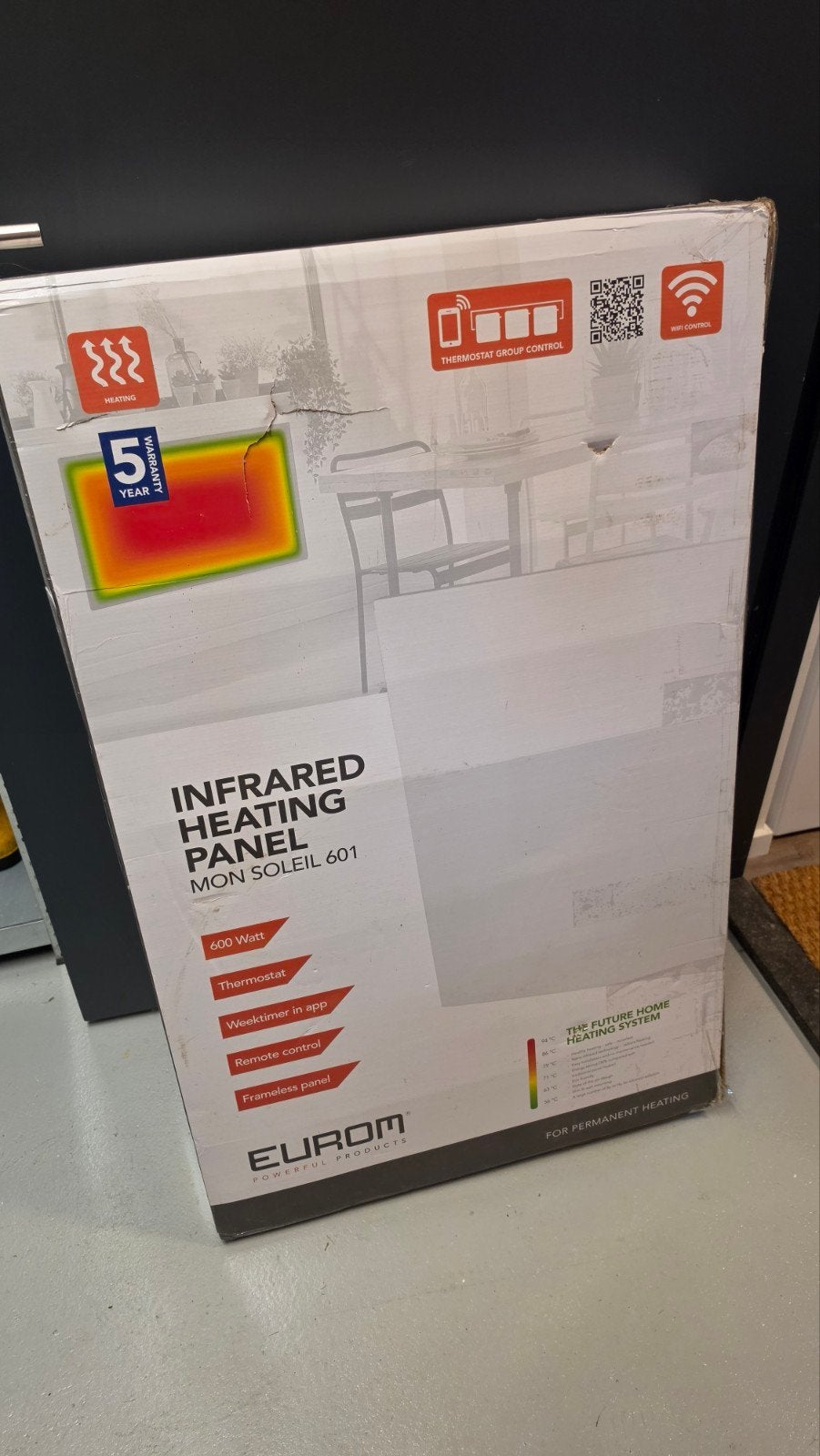 Eurom MonSoleil 601 Infrarood Verwarming - Zo goed als nieuw, Ophalen, 30 tot 80 cm, Overige typen, Zo goed als nieuw