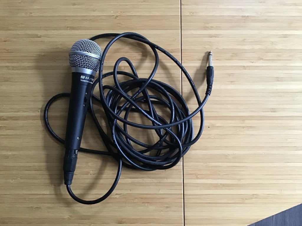 Skytec SKM-14 Portable Karaoke Microfoon, Ophalen of Verzenden, Zo goed als nieuw, Microfoon(s)