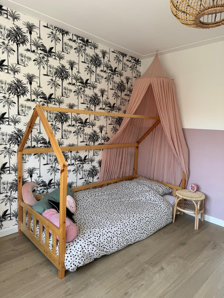 Huisjesbed 90x200 cm inclusief lattenbodem, Kinderen en Baby's, Kinderkamer | Bedden, Gebruikt, 180 cm of meer, 85 tot 100 cm