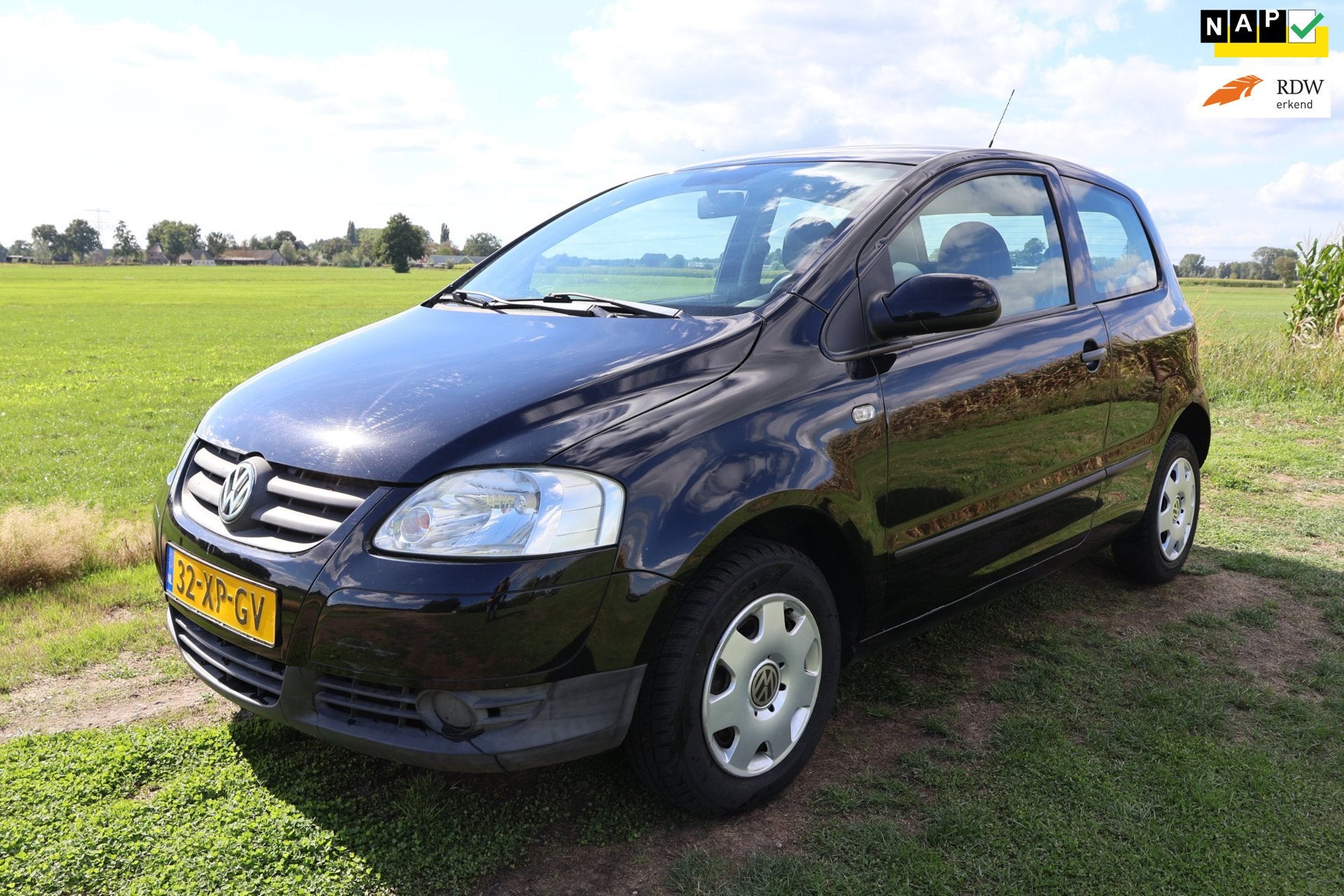 Volkswagen Fox 1.2 Trendline|Trekhaak|Nieuwe APK|Airco, Auto's, Voorwielaandrijving, Stof, Zwart, 969 kg