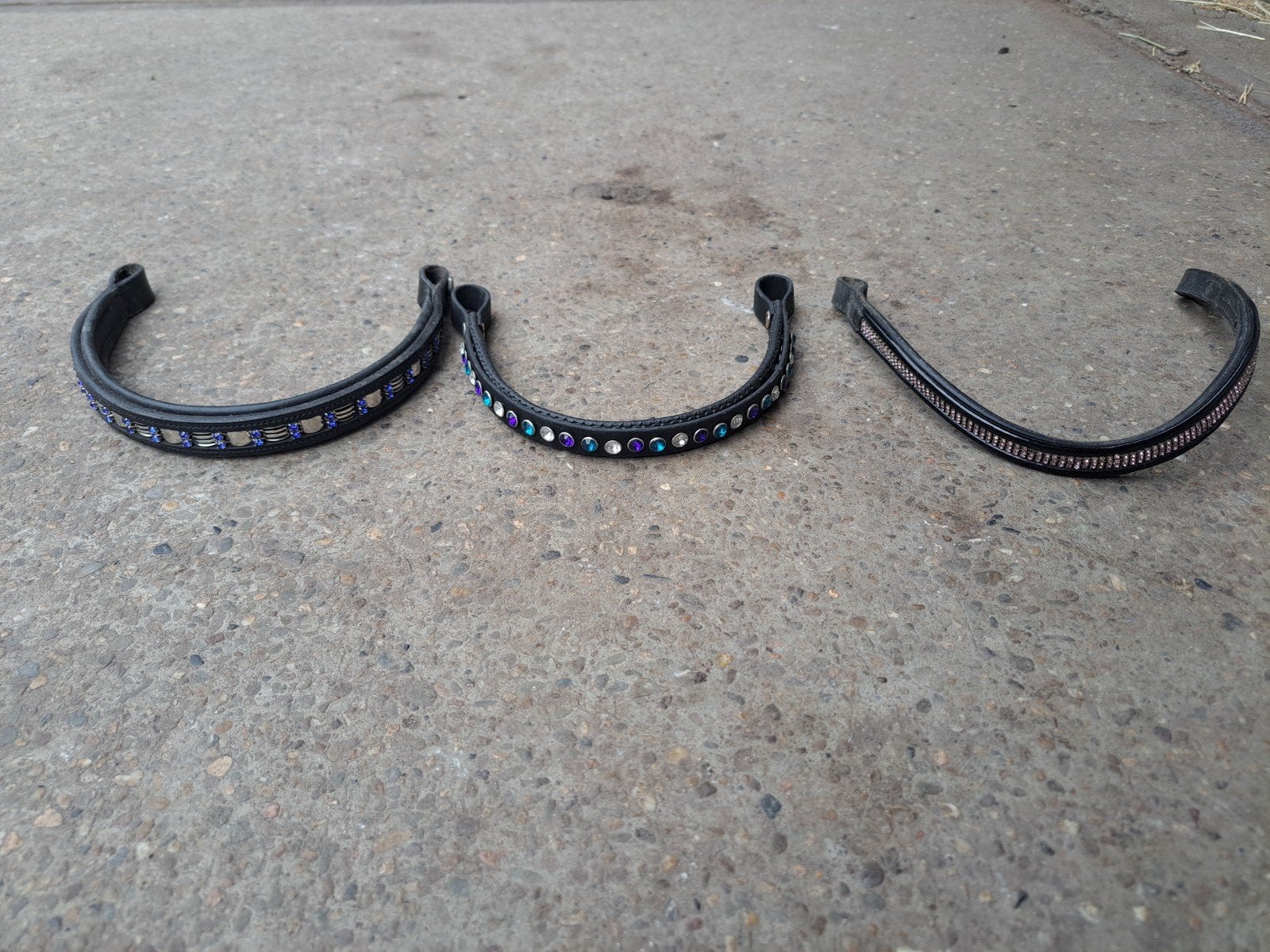 3 glitter frontriemen maat pony/cob, alle 3 voor €6, Ophalen of Verzenden, Pony
