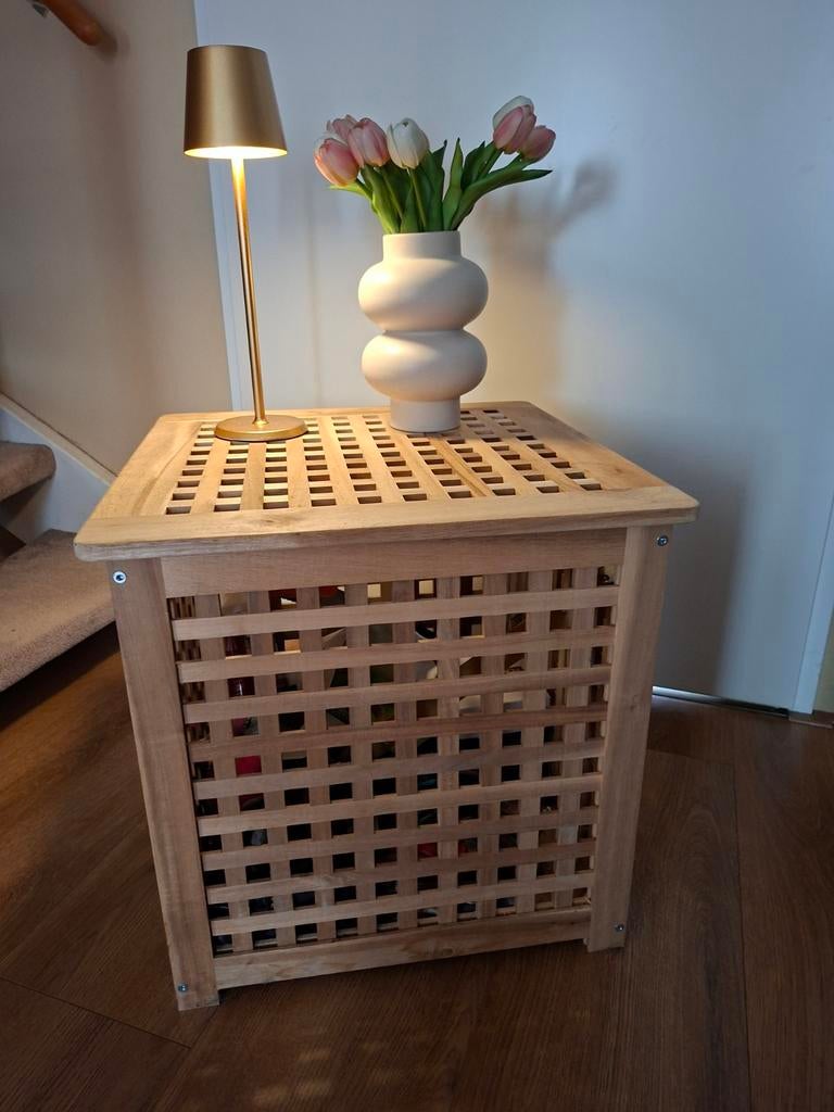 Houten opbergkist / bijzettafel 50x50 cm | naturel, Huis en Inrichting, Woonaccessoires | Kisten, Ophalen, 50 tot 100 cm, 50 tot 75 cm