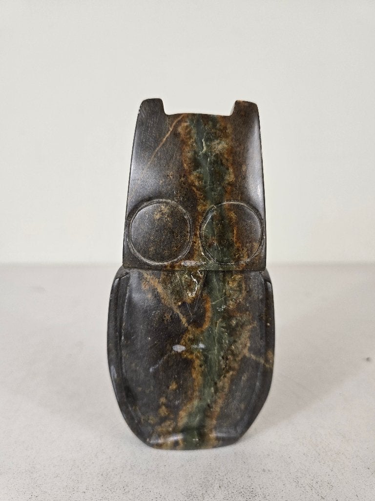 Beeld uil, steen mineraal, O. Marime, Zimbabwe, 20e eeuw, Antiek en Kunst, Ophalen of Verzenden