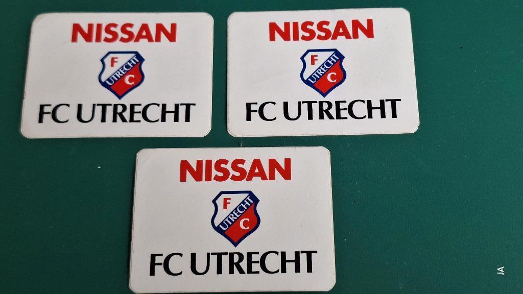Fc Utrecht Nissan stickers met handtekening, Ophalen of Verzenden, Zo goed als nieuw, F.C. Utrecht, Poster, Plaatje of Sticker