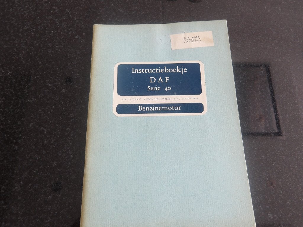 DAF Serie 40 - Instructieboekje NL, Verzenden