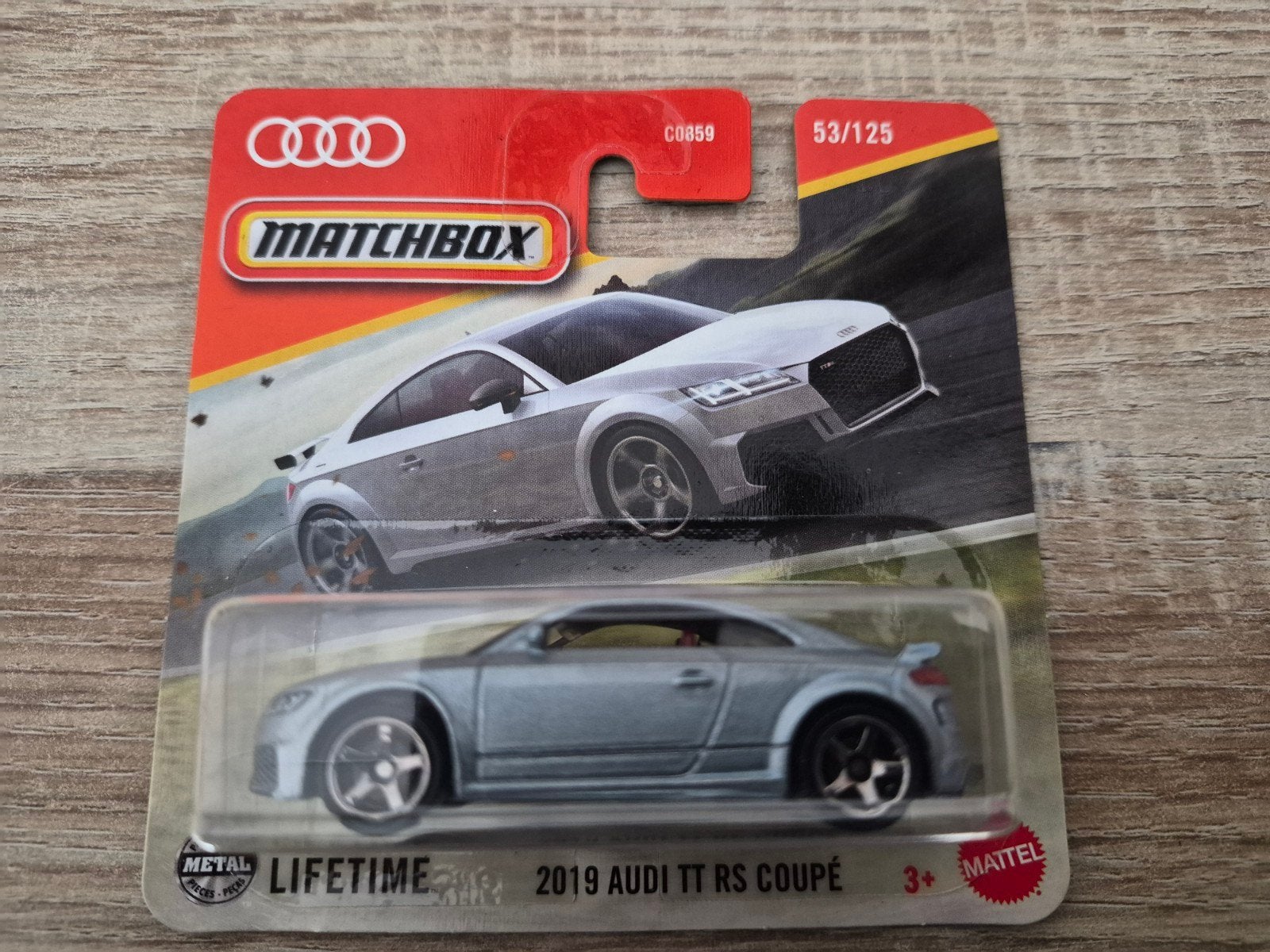 2019 Audi TT RS Coupe zilver 1:64 (Matchbox), Ophalen of Verzenden, Nieuw, Auto