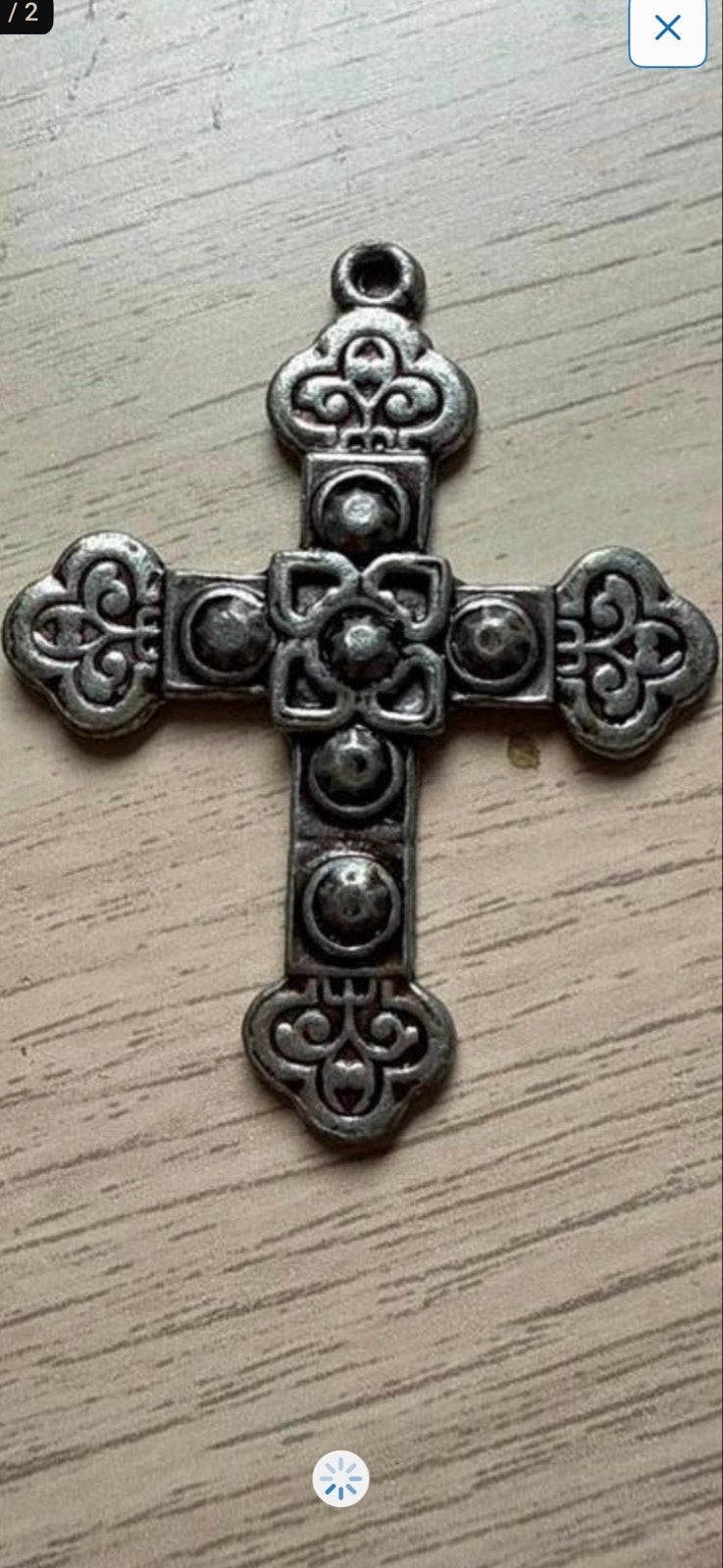 Decoratief metalen kruisje - Vintage stijl, Ophalen