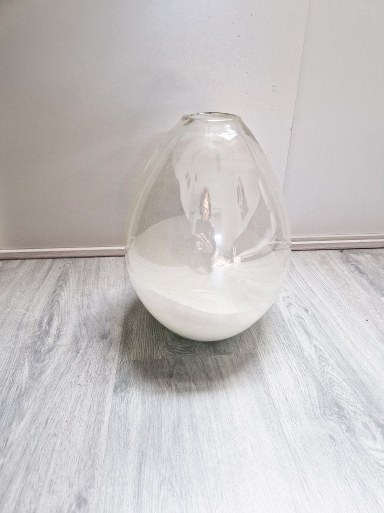 Mooie Hoge Glazen Design Vaas ZGAN, Ophalen of Verzenden, Zo goed als nieuw, Glas, 30 cm
