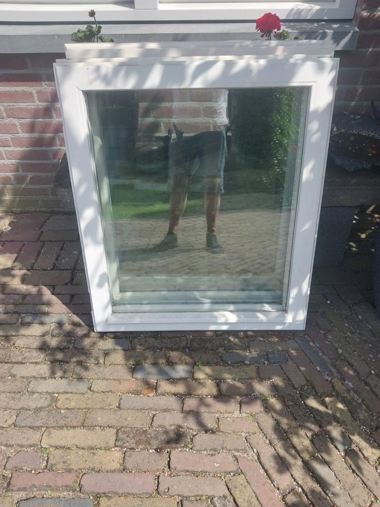 4 ramen zonder kozijn,, Ophalen, Gevelraam of Ruit, Gebruikt, Minder dan 80 cm