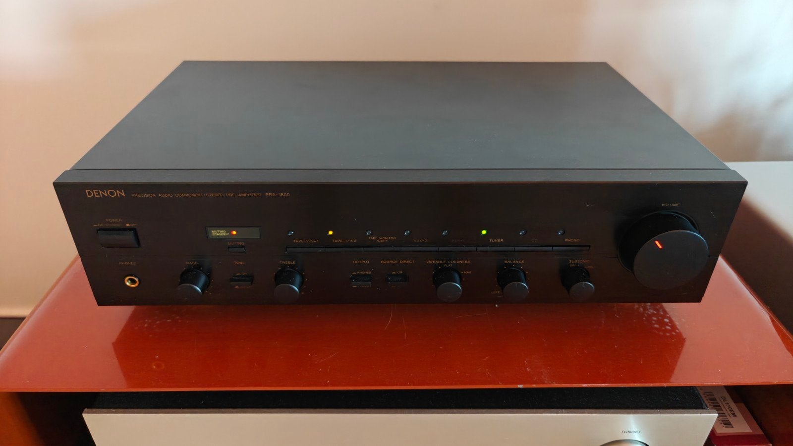 Denon PRA-1500 Stereo voorversterker + afstandsbediening, Ophalen of Verzenden, Gebruikt, Stereo, Denon