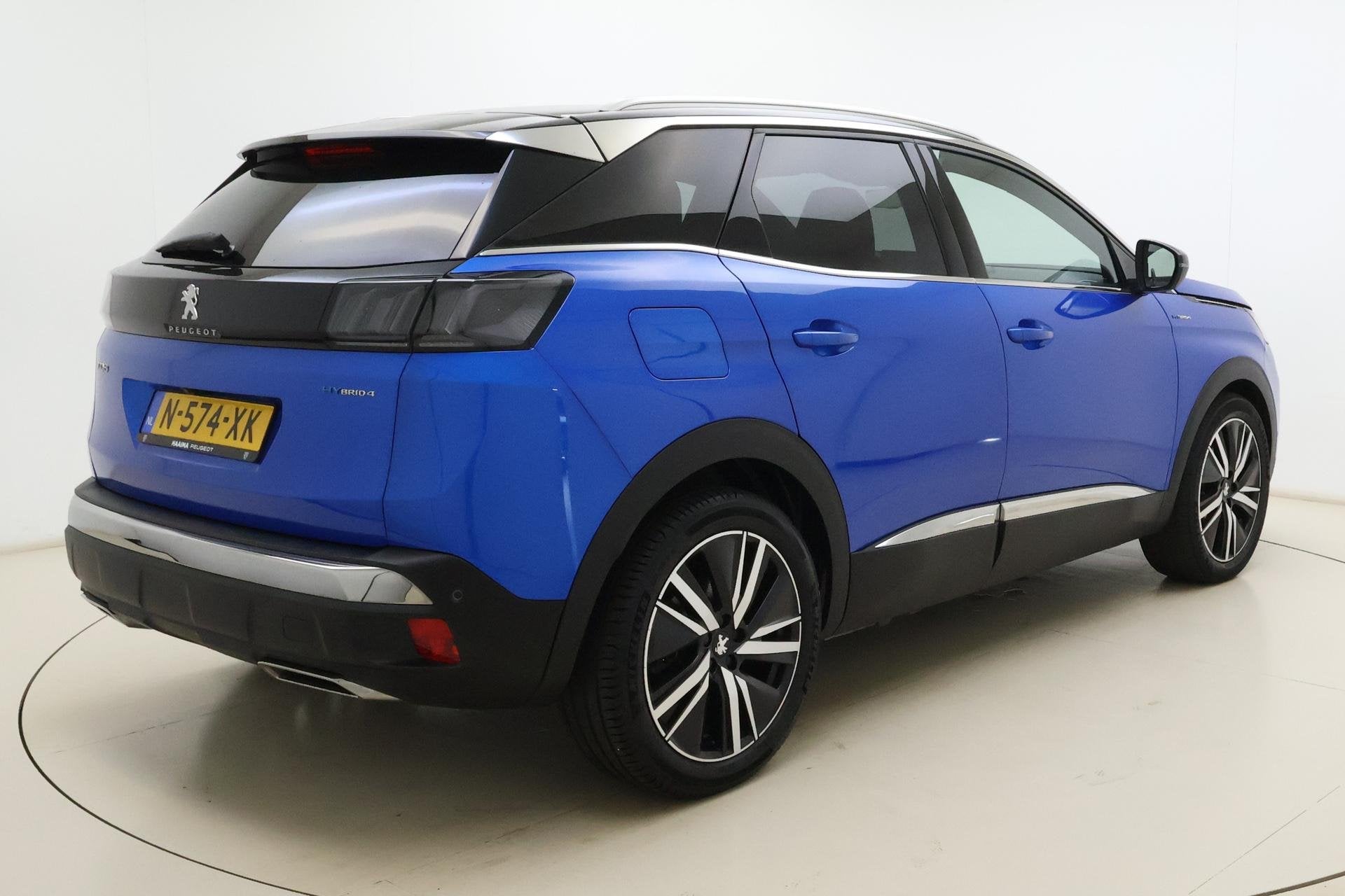 Peugeot 3008 1.6 HYbrid4 GT Pack 300 Pk | Electrische Achter, Auto's, Peugeot, Euro 6, 4 cilinders, Blauw, Bedrijf