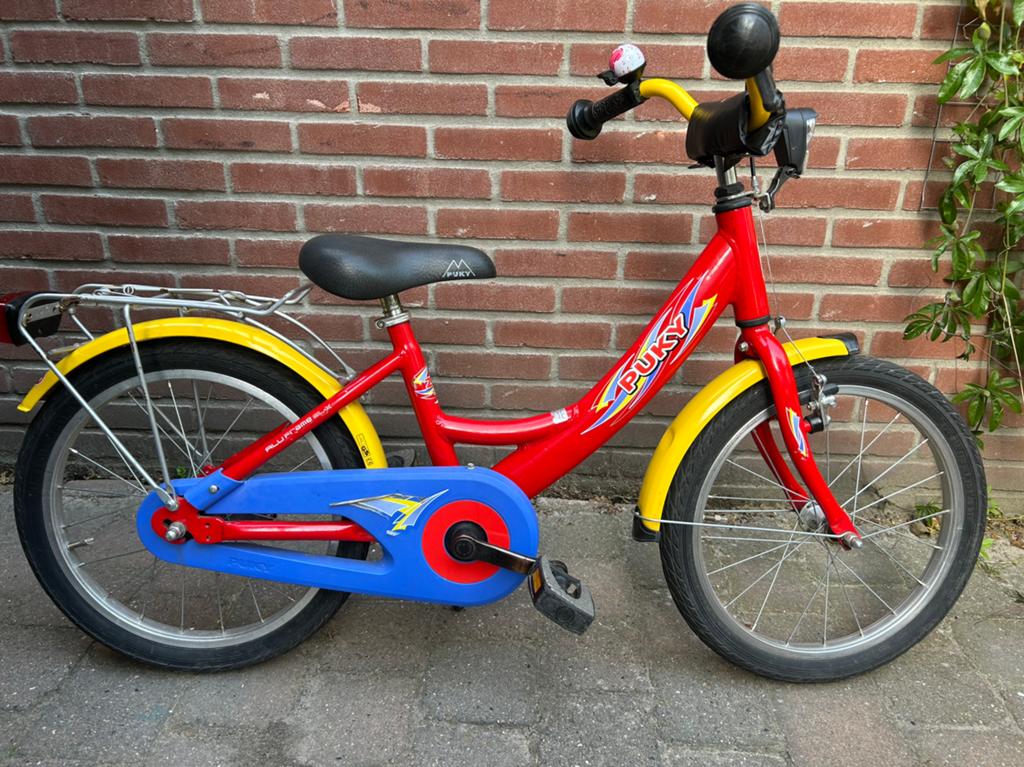 Puky kinderfiets 16 inch, Fietsen en Brommers, Fietsen | Kinderfietsjes, Ophalen, Gebruikt, Terugtraprem, 16 tot 20 inch