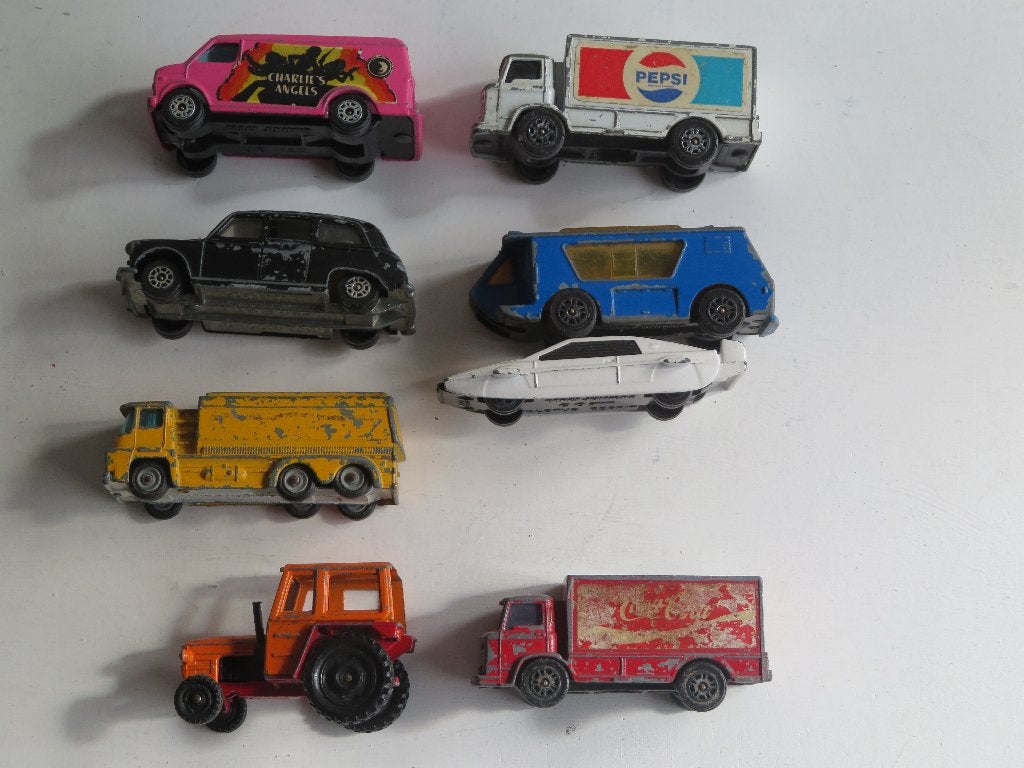 8x Corgi opknappers, 007 Lotus Esprit, Leyland, Zetor, US V, Ophalen of Verzenden, Auto, Corgi