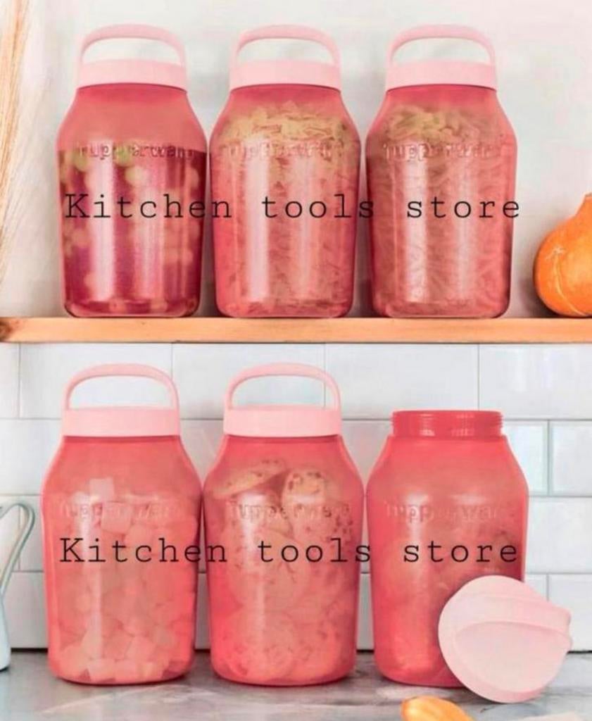tupperware roze XL universal jar 3l bewaarbak voorraadbus, Ophalen of Verzenden, Nieuw, Overige typen
