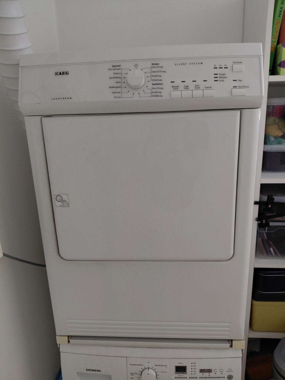 AEG wasdroger Lavatherm, Ophalen, Luchtafvoer, 85 tot 90 cm