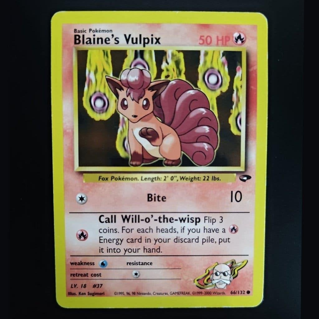 Blaine's Vulpix #66 Pokemon Gym Challenge, Verzenden, Gebruikt, Losse kaart