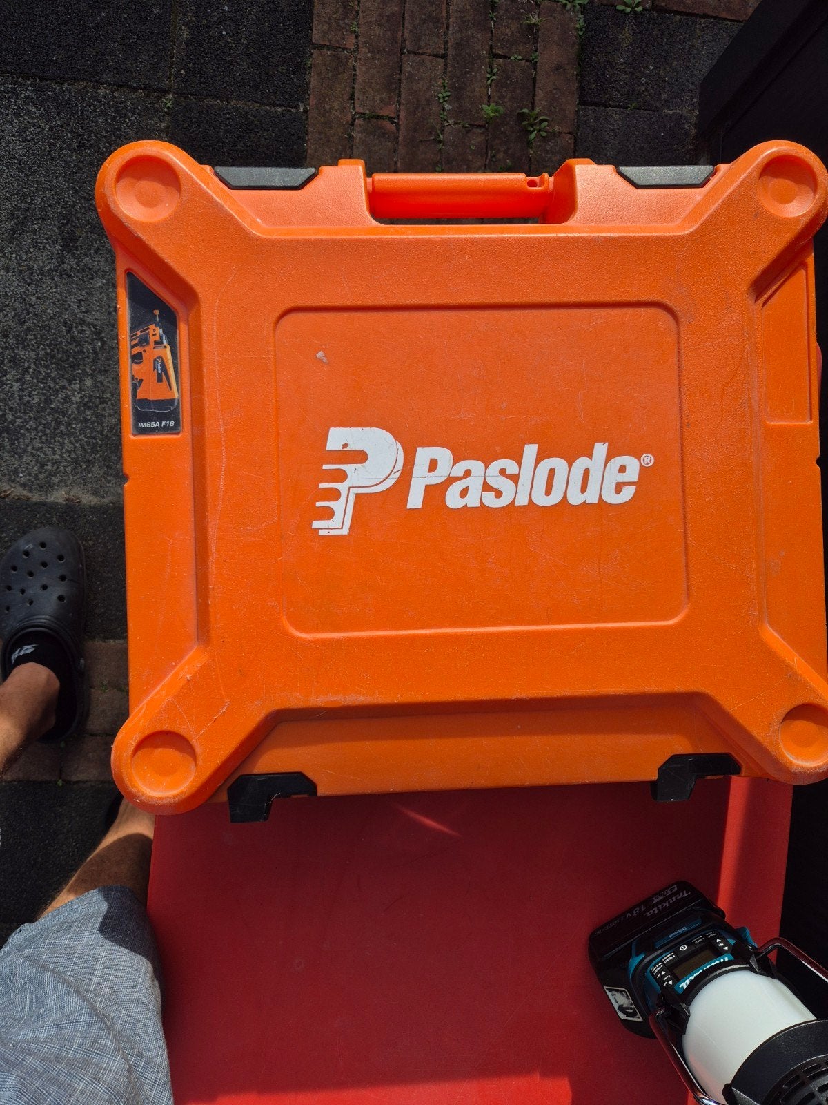 Paslode IM65A F16 Lithium tacker met koffer, Ophalen of Verzenden, Gebruikt