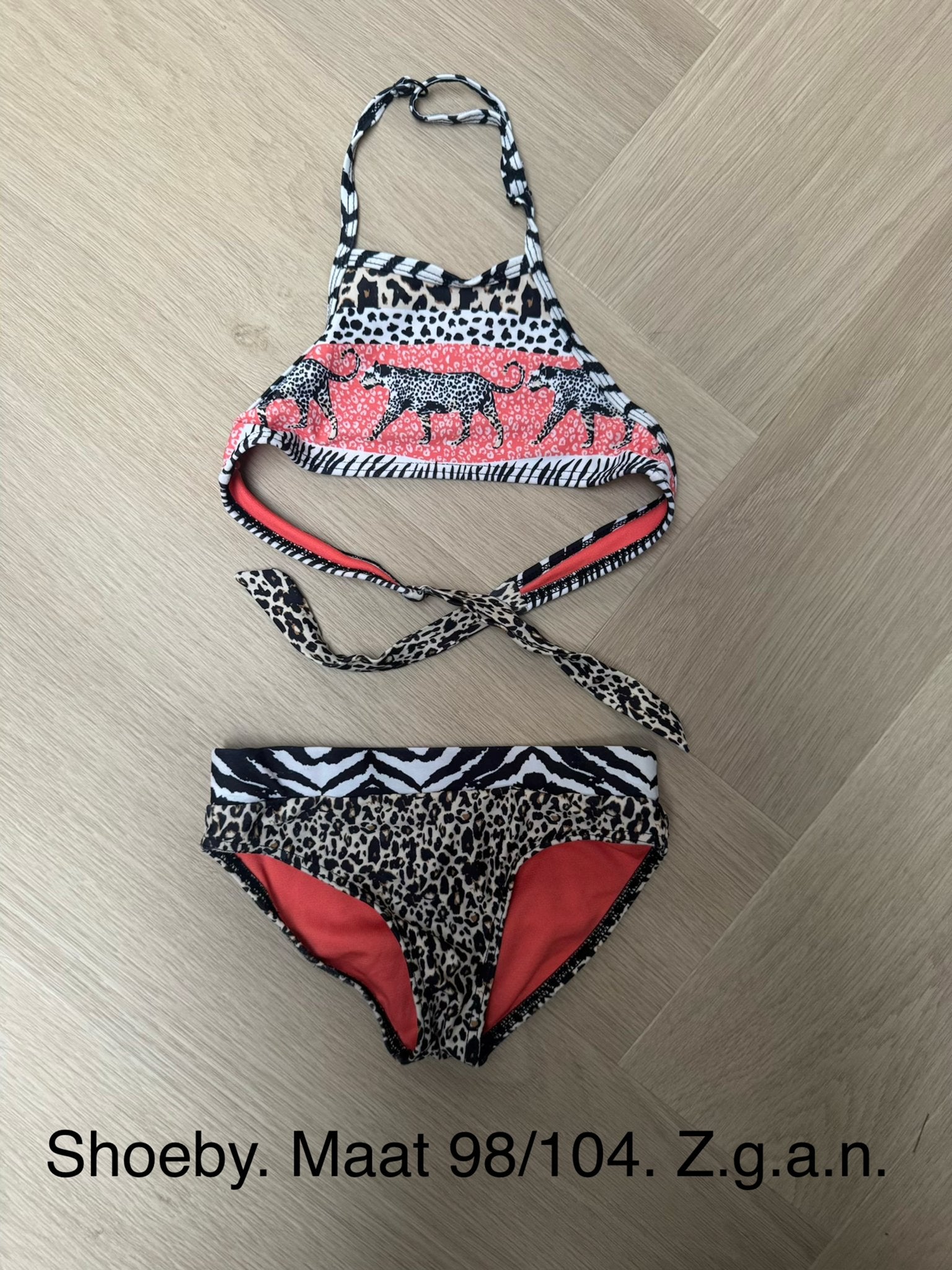 Shoeby bikini met dierenprint - Maat 98/104, Ophalen of Verzenden, Zo goed als nieuw, Meisje, Bikini