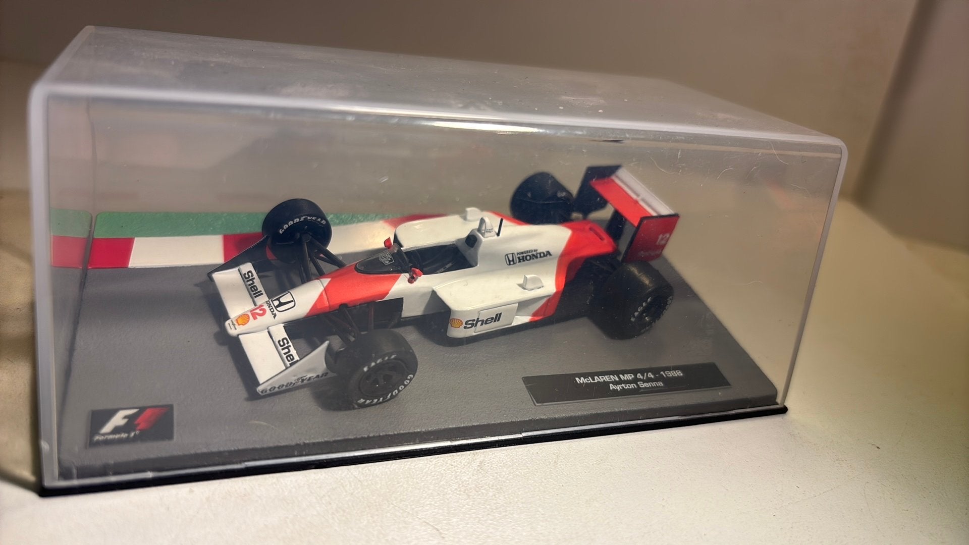 F1 McLaren mp4/4 A.senna 1998 atlas 1.43, Overige merken, Auto, Ophalen of Verzenden, A