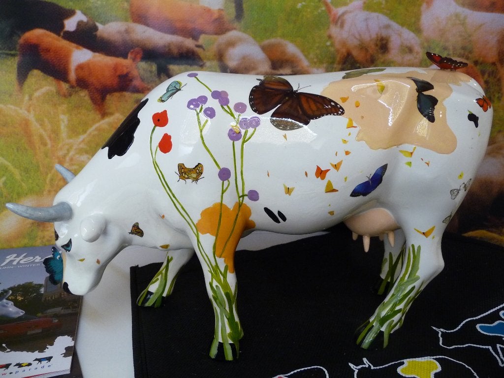 Nieuw Cow Parade koe Ramona large gratis verzending., Ophalen of Verzenden