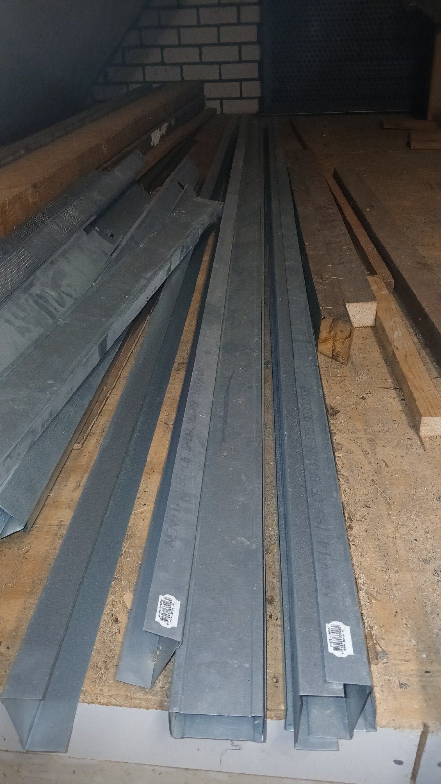 Metalen C-profielen 70mm met gratis reststukken, Ophalen, Gebruikt