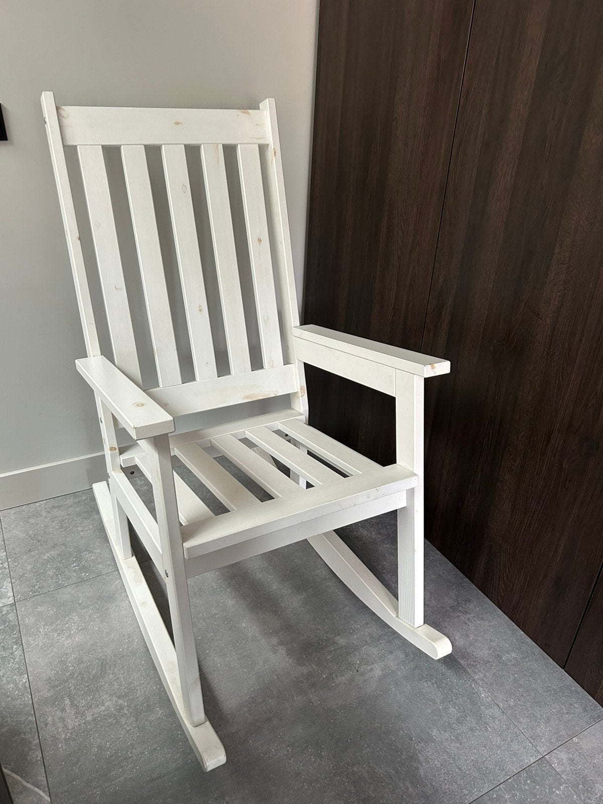 Schommelstoel white wash wit, Ophalen, Zo goed als nieuw, Stoel(en)