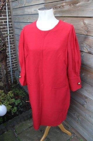 Jurk rood Caroline Biss mt 46 Vaste prijs OPRUIMING, Maat 46/48 (XL) of groter, Ophalen of Verzenden, Zo goed als nieuw, Knielengte